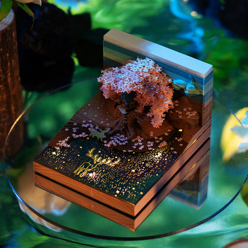 3D σπίτι σε δέντρο – Δημιουργική χαρτινή σημείωση με κόψιμο στο χέρι, Ημερολόγιο 2025, 270 σελίδες, Προσαρμογή και Θερμική σφράγιση