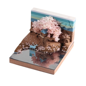 3D σπίτι σε δέντρο – Δημιουργική χαρτινή σημείωση με κόψιμο στο χέρι, Ημερολόγιο 2025, 270 σελίδες, Προσαρμογή και Θερμική σφράγιση