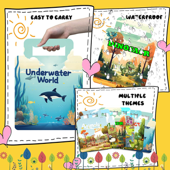 Βιβλίο Αυτοκόλλητων για Παιδιά — Φορητό, Εκπαιδευτικά Παζλ, Εκτύπωση, Χαριτωμένο Στυλ