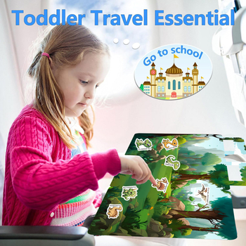 Βιβλίο Αυτοκόλλητων για Παιδιά — Φορητό, Εκπαιδευτικά Παζλ, Εκτύπωση, Χαριτωμένο Στυλ