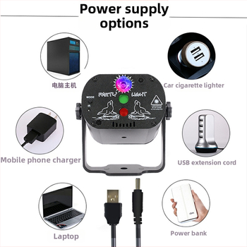 Мини лазерна светлина MN-R60 LED+лазер 5V IP20 за вътрешна употреба