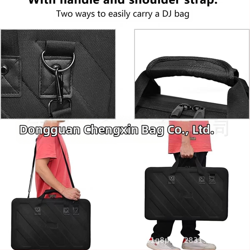 Чанта за съхранение на DJ оборудване, EVA материал, пришита конструкция, съвместима с DJ оборудване, тегло 0,98 кг