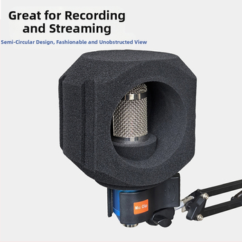 Μικρόφωνο συμπυκνωτή με προστασία από τον αέρα και πλέγμα φιλτραρίσματος ήχου για οικιακή εγγραφή και ζωντανή μετάδοση — καρδιοειδές προφίλ, εύρος 100 Hz–20 kHz, SNR ≥95 dB, Bluetooth 2.1