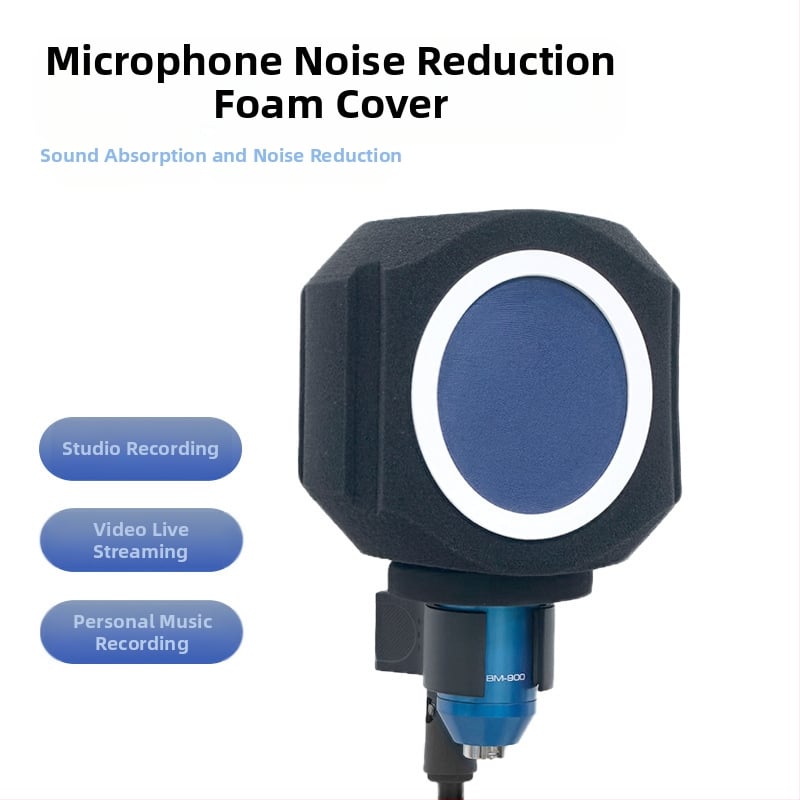 Μικρόφωνο συμπυκνωτή με προστασία από τον αέρα και πλέγμα φιλτραρίσματος ήχου για οικιακή εγγραφή και ζωντανή μετάδοση — καρδιοειδές προφίλ, εύρος 100 Hz–20 kHz, SNR ≥95 dB, Bluetooth 2.1