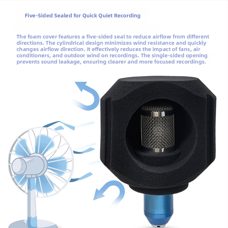Кондензаторен микрофон с ветрозащита и поп-филтър мрежа за домашно записване и лайв стрийминг — кардиоиден модел, честотен диапазон 100 Hz–20 kHz, SNR ≥95 dB, Bluetooth 2.1