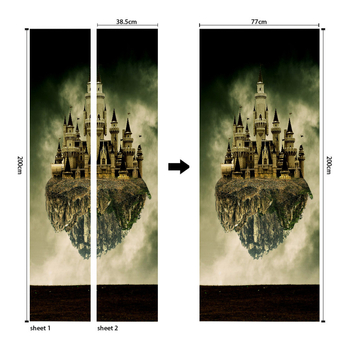 Αυτοκόλλητο τοίχου PVC, σετ 2 τεμαχίων, αδιάβροχο, ανθεκτικό στο λίπος και ρύπους