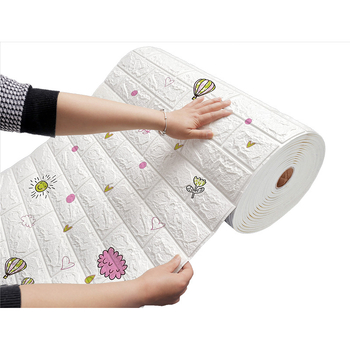 Αυτοκόλλητο τοίχου από XPE αφρό με χαριτωμένα ζωάκια, αδιάβροχο, 1 τεμάχιο, καθρέπτης στυλ