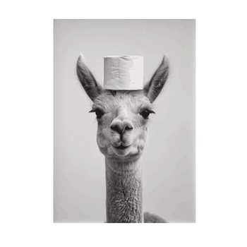 Καμβάς τοίχου με χαριτωμένα ζώα (κουκουβάγια και σκύλος), χωρίς πλαίσιο, εκτύπωση καμβά με inkjet, στυλ Νορδικός