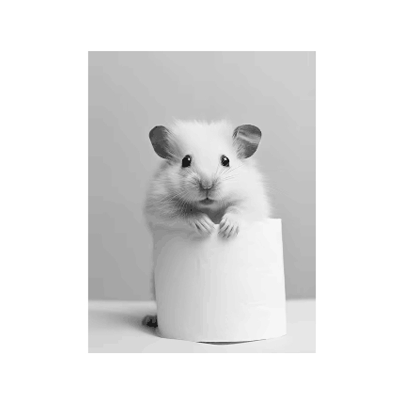 Platno zidna umjetnost s veselim životinjama (sova i pas), bez okvira; otisak na platnu; inkjet tisak; nordijski stil