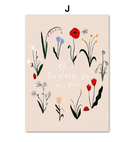 Állatos vászon falikép – keret nélküli, inkjet nyomtatás, skandináv stílus, modern dekoratív festmény