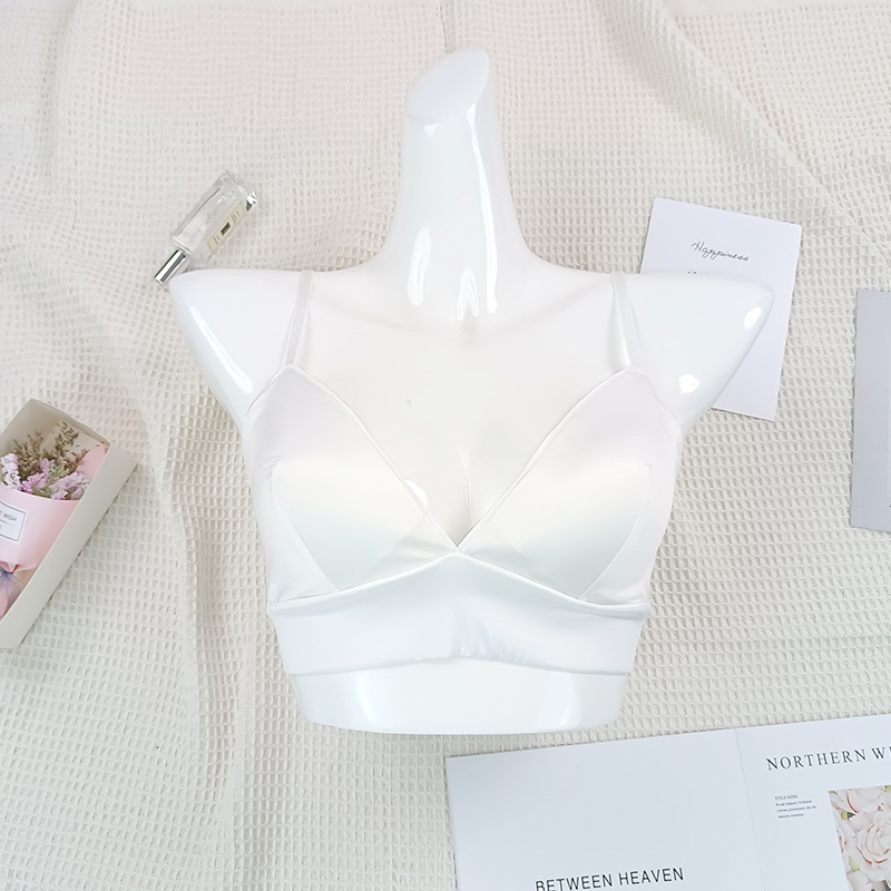 Sutien od svile dudovine, košarice 3/4, tanke oblikovane košarice, glatki dizajn, bez ojačanja