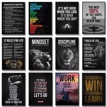 Platneni poster s inspirativnim citatima – inkjet tisak visoke rezolucije, bez okvira