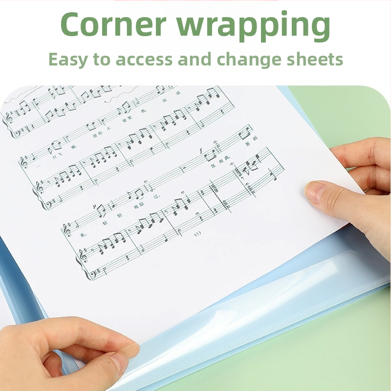 MX-108 viacstranná schránka na noty, plastová, kompatibilná s formátom A4, hrúbka dosky 0,55 mm