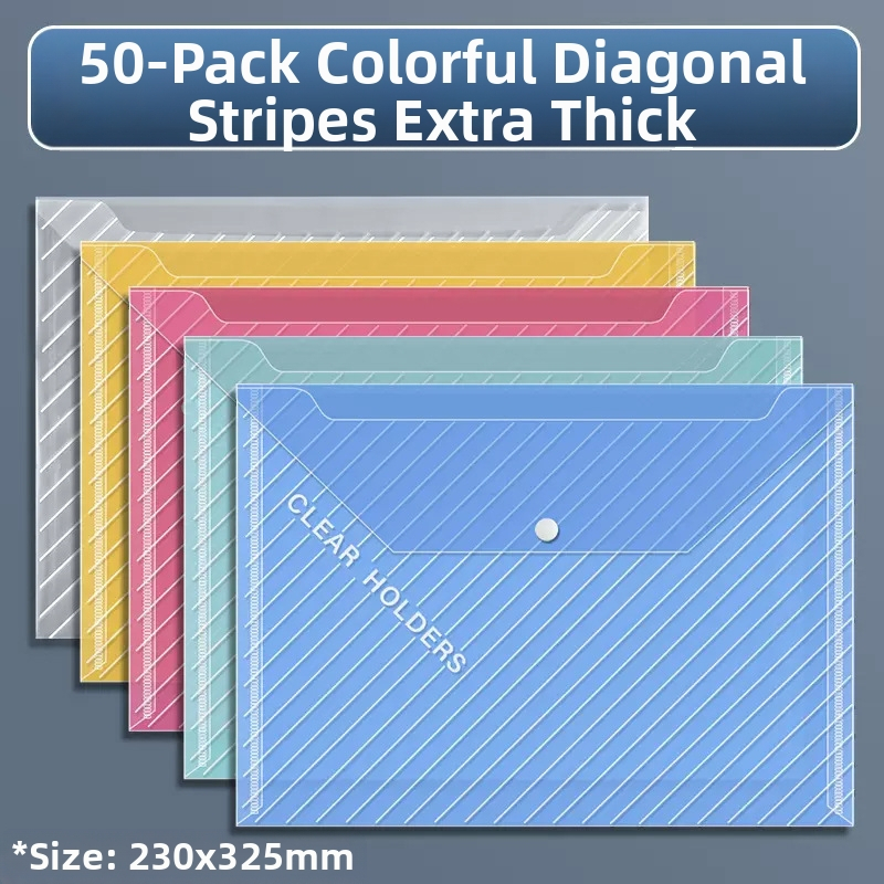 Yi Tong PVC vodootporna dosje za dokumente s velikom kapacitetom, za poslovne urede