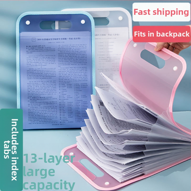 A4 ακορντεόν φάκελος οργάνωσης με 13 διαμερίσματα, περιβαλλοντικό PP, μοντέλο 007, πάχος 70 мм