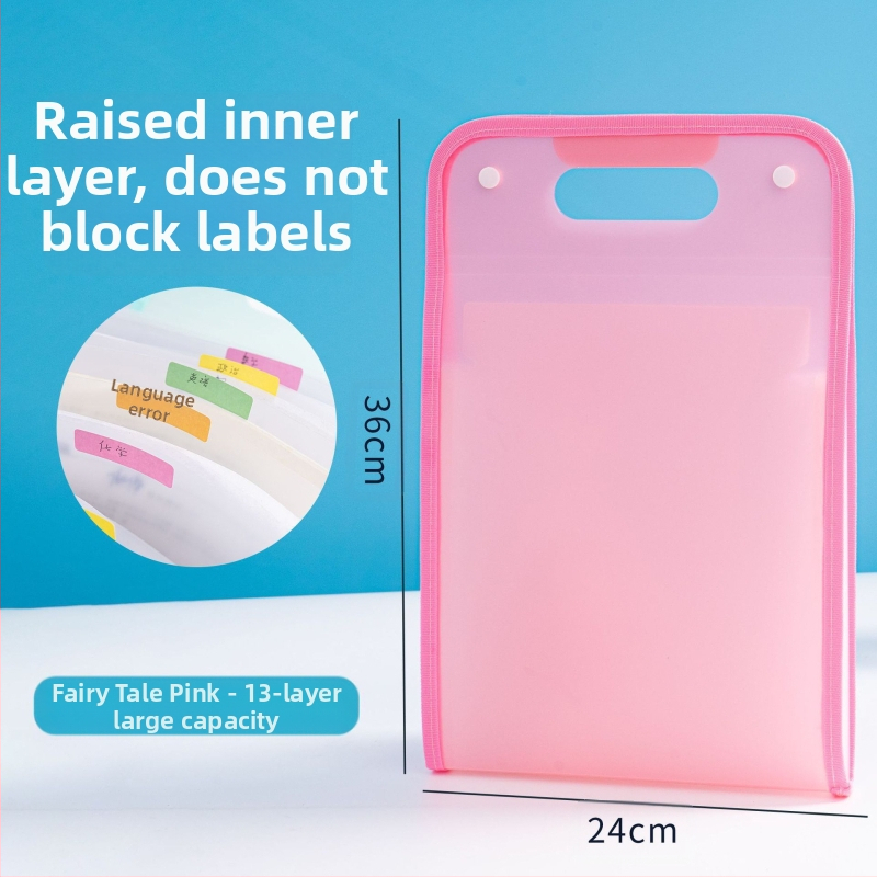 A4 akordeonski organizator s 13 pretinaca, ekološki PP, model 007, debljina materijala 70 mm