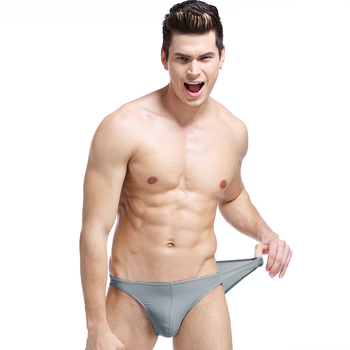 Ανδρικά εσώρουχα από νάιλον, διαπνέοντα, μεσαίας μέσης, πλεκτά, μονόχρωμο σχέδιο