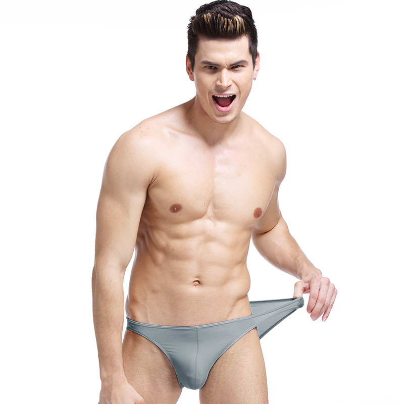 Ανδρικά εσώρουχα από νάιλον, διαπνέοντα, μεσαίας μέσης, πλεκτά, μονόχρωμο σχέδιο