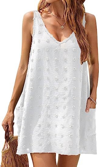 Дамски безръкав топ с V-образно деколте, свободна кройка, жакардова тъкан, полиестер 90–95%, еднотонен модел, уличен стил