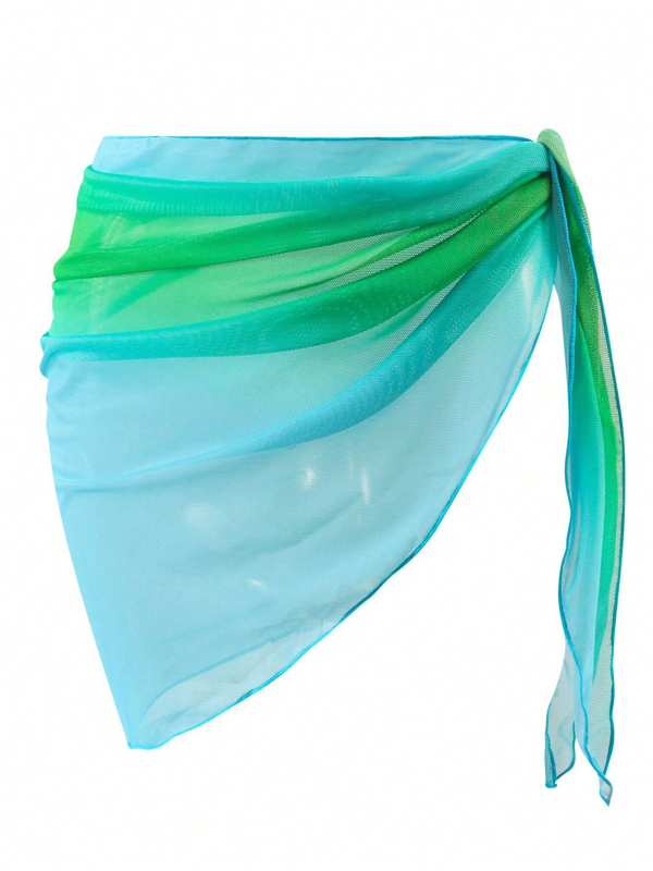 Șorț de plajă pentru bikini — model gradient, poliester, 90/10, 135 g, pentru femei adulte, pentru înot și bălăceală