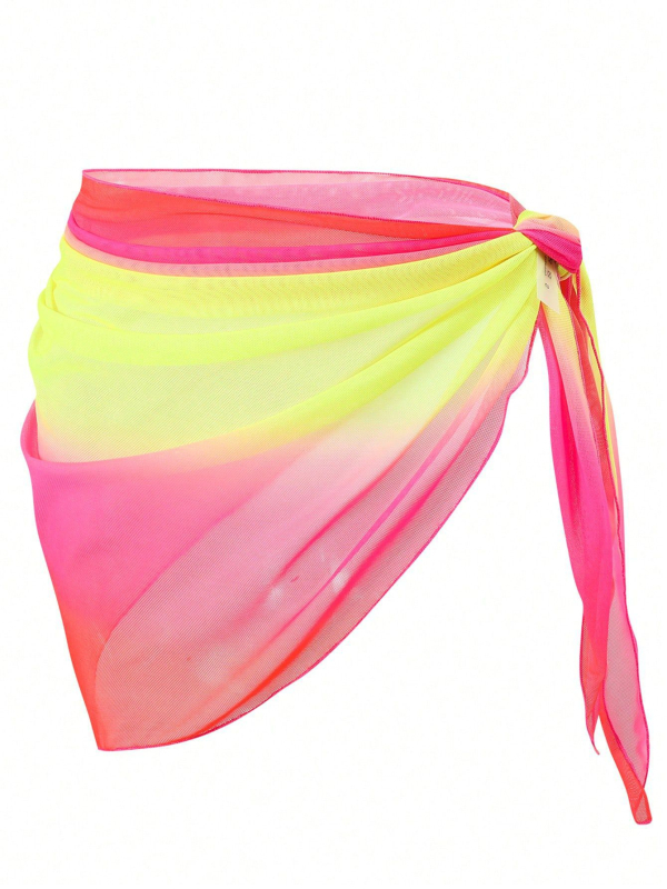 Șorț de plajă pentru bikini — model gradient, poliester, 90/10, 135 g, pentru femei adulte, pentru înot și bălăceală