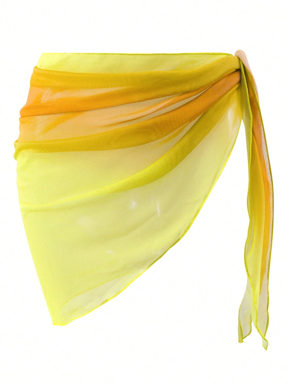 Șorț de plajă pentru bikini — model gradient, poliester, 90/10, 135 g, pentru femei adulte, pentru înot și bălăceală