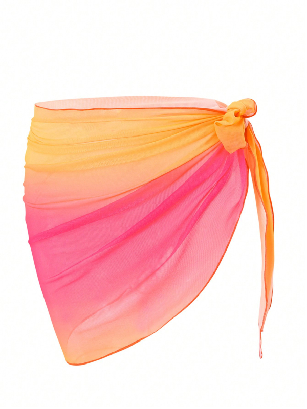 Șorț de plajă pentru bikini — model gradient, poliester, 90/10, 135 g, pentru femei adulte, pentru înot și bălăceală