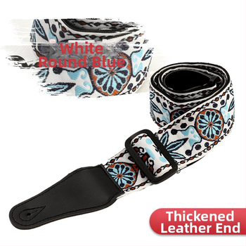 Ζώνη κιθάρας με κέντημα σε εθνοτικό στυλ, βαμβακερό ύφασμα, κατάλληλη για κιθάρες και μπάσο