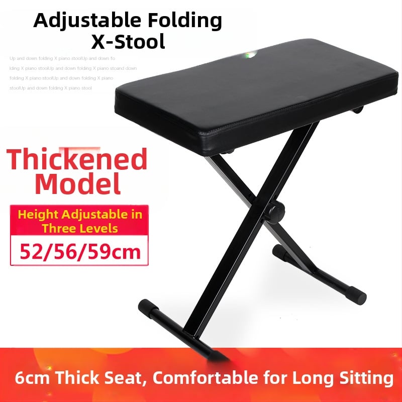 Mūzikas instrumentu krēsls — saliekams, piemērots digitālajam tastatūrai; Modelis: Skatiet produkta aprakstu; Zīmols: Cits