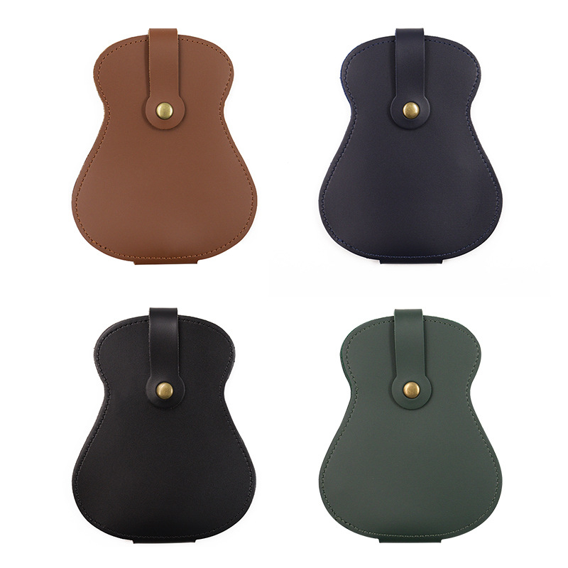 Geantă de depozitare pentru plectre de chitară, capacitate mare, PU material, model 1349, ambalare individuală, pentru instrumente muzicale