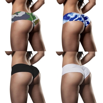 Ženske bikini gaćice od najlona i spandeksa, jednofarbni uzorak, 82% spandeksa, 195 g, podstava 95% poliester