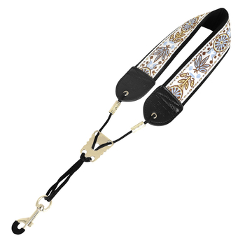 Ιμάντας λαιμού για σαξόφωνο, ρυθμιζόμενος, βαμβακερός με μεταλλικές συνδέσεις, κεντημένο σχέδιο, μοντέλα TS-05–TS-13