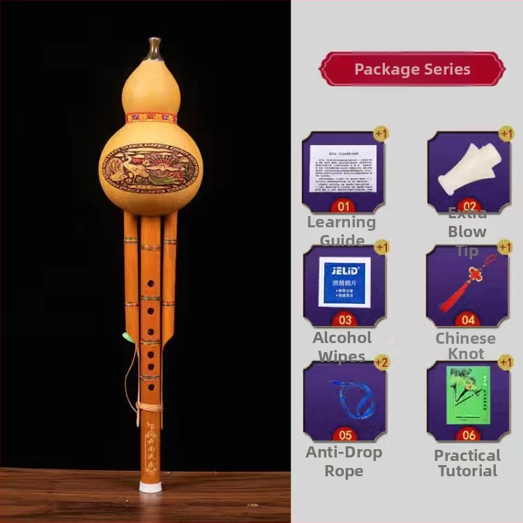 Hulusi din bambus natural cu două tonuri, model hls28, instrument pentru începători pentru studenți, tonalitate C și tonalitate B