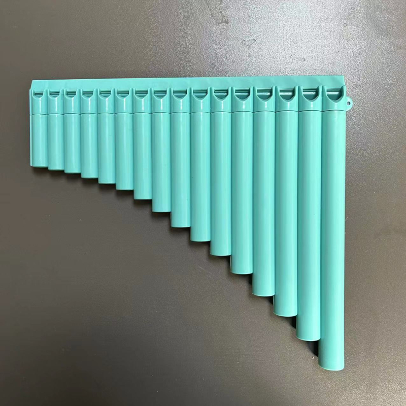 Panflută din plastic, 16/18 țevi, tonalitatea C, pentru începători, cu husă