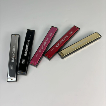 Μεταλλική αρμονίκα με 24 τρύπες, διπλής σειράς, κλειδί C, για αρχάριους, αυτοδιδασκαλία.