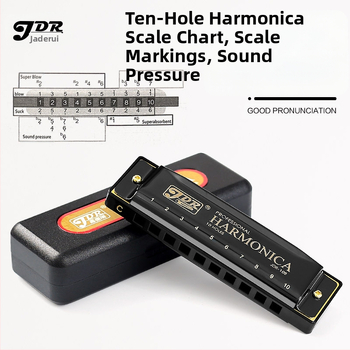 Χαρμόνικα μπλουζ, JDR/Jade Rui, 10 τρύπες, Κλειδί C, Μοντέλο JDR-10, Διατονικό όργανο μπλουζ