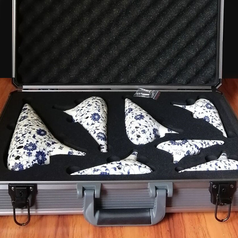 Ocarina Linfeng, set de 7 piese, 12 găuri, Alto C