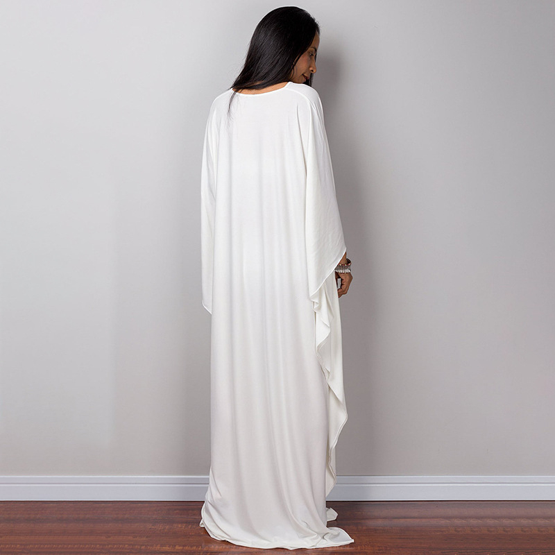 Rochie maxi de plajă pentru femei, cu panou central împletit; material: amestec fibre chimice; căptușeală: 100% poliester; greutate: 308 g