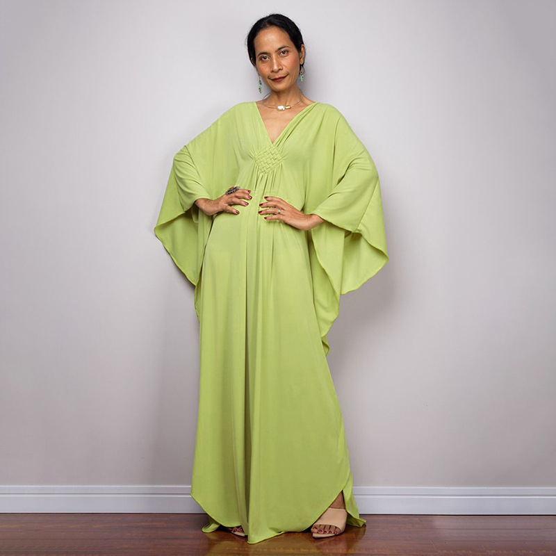 Rochie maxi de plajă pentru femei, cu panou central împletit; material: amestec fibre chimice; căptușeală: 100% poliester; greutate: 308 g