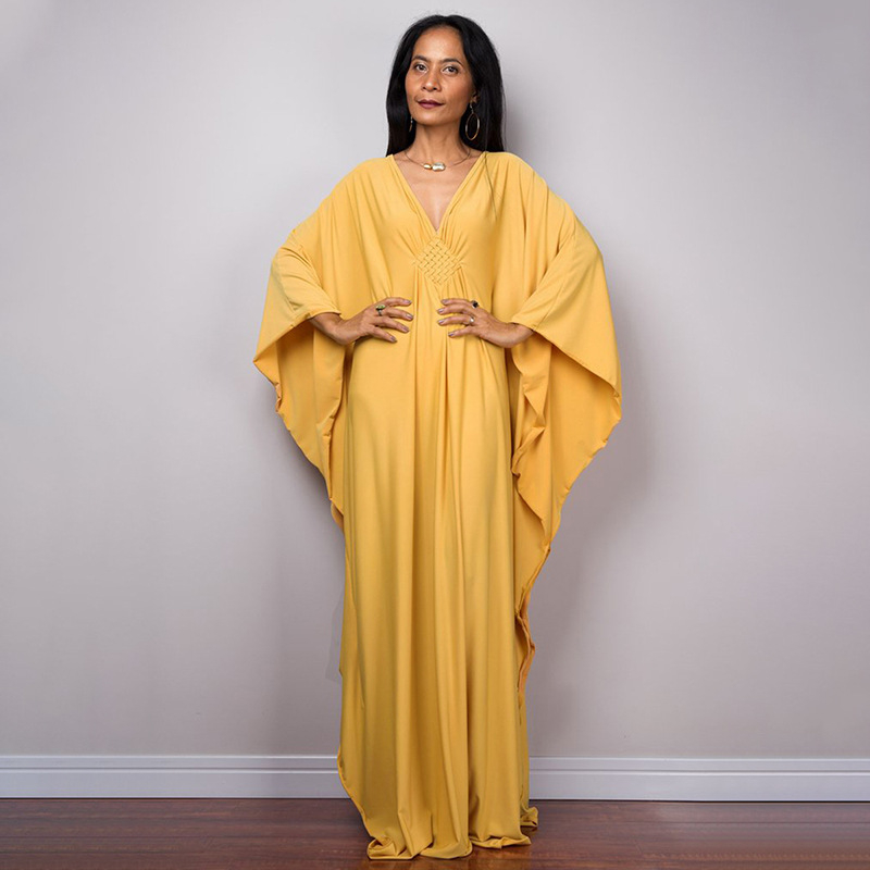 Rochie maxi de plajă pentru femei, cu panou central împletit; material: amestec fibre chimice; căptușeală: 100% poliester; greutate: 308 g