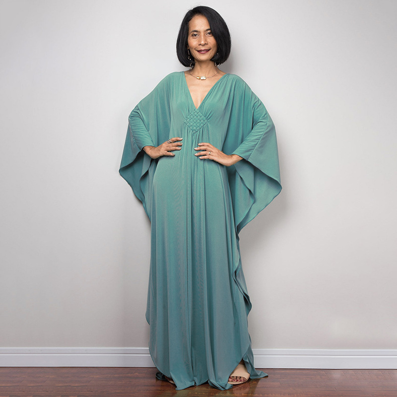 Rochie maxi de plajă pentru femei, cu panou central împletit; material: amestec fibre chimice; căptușeală: 100% poliester; greutate: 308 g