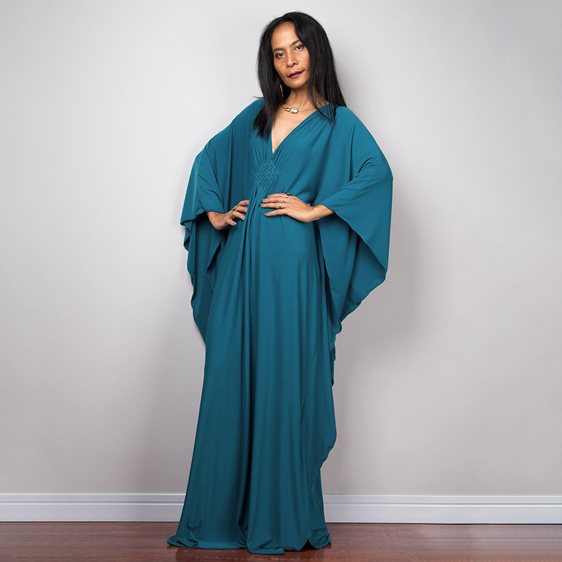 Rochie maxi de plajă pentru femei, cu panou central împletit; material: amestec fibre chimice; căptușeală: 100% poliester; greutate: 308 g