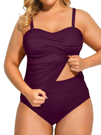 Γυναικείος δύο τεμαχίων tankini μαγιό, χωρίς μανίκια, με επένδυση στήθους, πολυεστερικό ύφασμα με επένδυση πολυεστέρα, σεξουαλικό μοτίβο για κολύμβηση