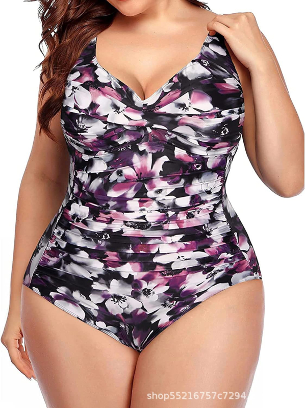 Ženski jednodijelni kupaći kostim s kontrolom trbuha, prednji zavoj i nabor detalj, bez naramenica, s čeličnom potporom, poliester