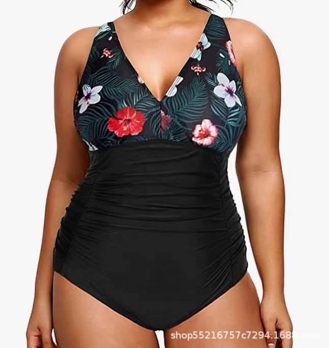 Ženski jednodijelni kupaći kostim s kontrolom trbuha, prednji zavoj i nabor detalj, bez naramenica, s čeličnom potporom, poliester