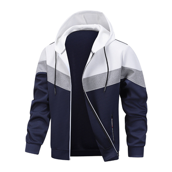 Мъжки качулен кардиган Corduroy с пух за зайци, цип отпред, лек за пролет 2025