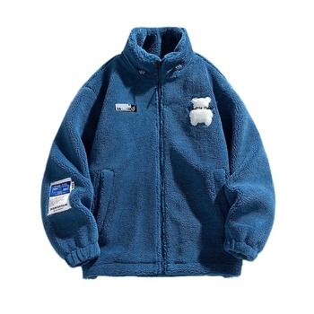 Μπουφάν χειμερινό από πολυεστέρα με γέμισμα πολυεστέρα, σταθερή ψηλή κολάρα, φερμουάρ, πλαϊνά τσέπες