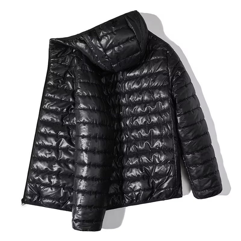 Muška debela jakna s poliester punilom i vanjskim poliesterskim materijalom, stojeći ovratnik, zatvarač, bočne džepove, korejski stil