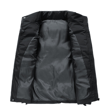 Мъжки пухен безръкав елек, Slim Fit, райета, Corduroy плат и заешки пух