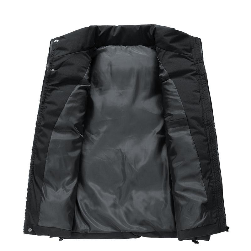 Muška bezrukavna vesta s Down izolacijom, slim fit, prugast corduroy vanjski sloj i glavna tkanina od zajčine dlake